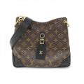 Louis Vuitton Black Brown Coated Canvas Shoulder Bag
