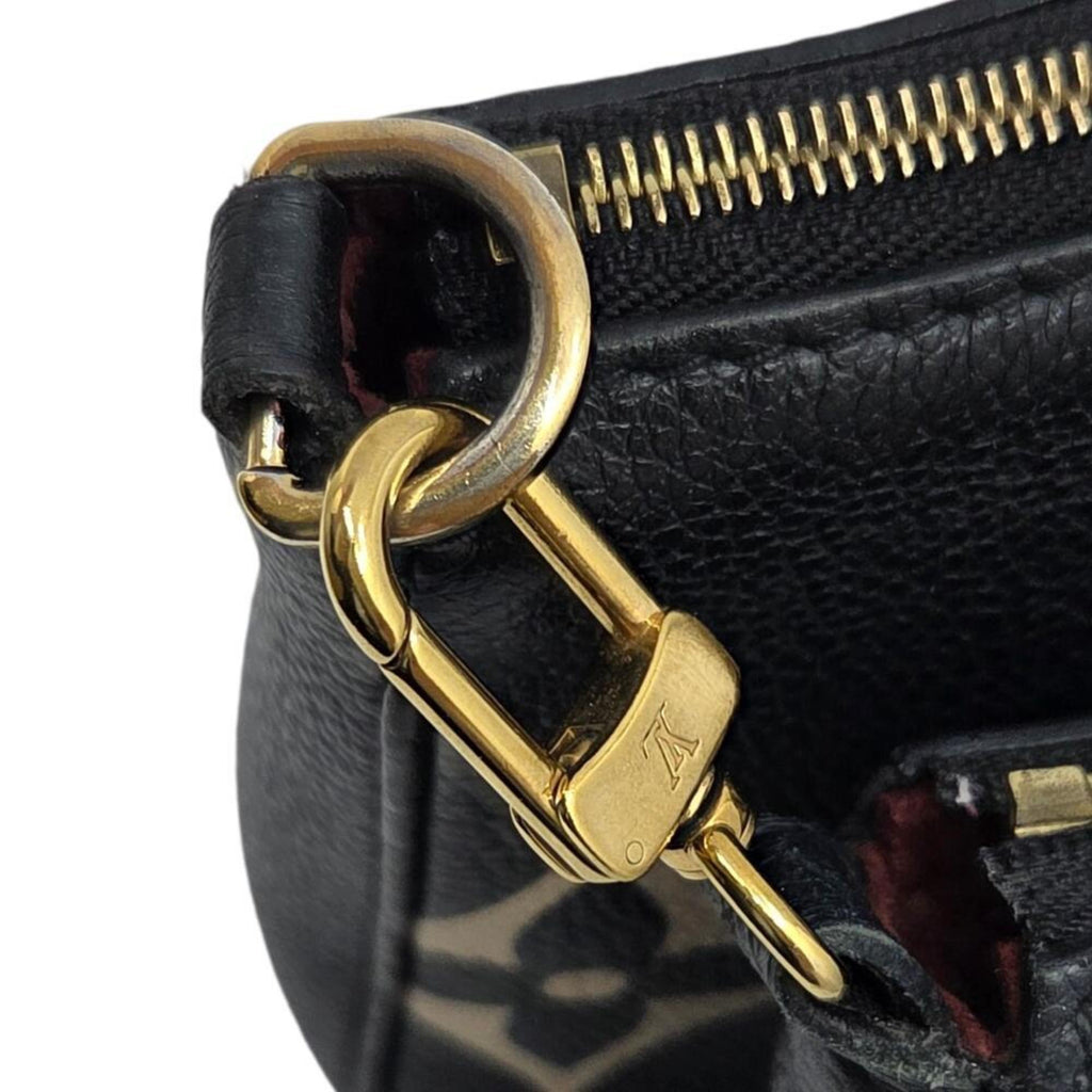 Louis Vuitton Beige Black Monogram Empreinte Pochette Shoulder Bag