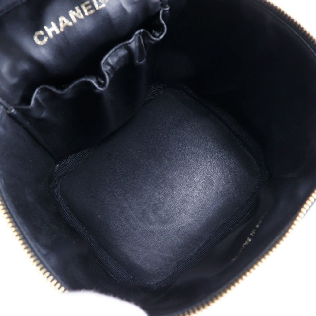 Chanel Black Caviar Leather Handbag Pouch