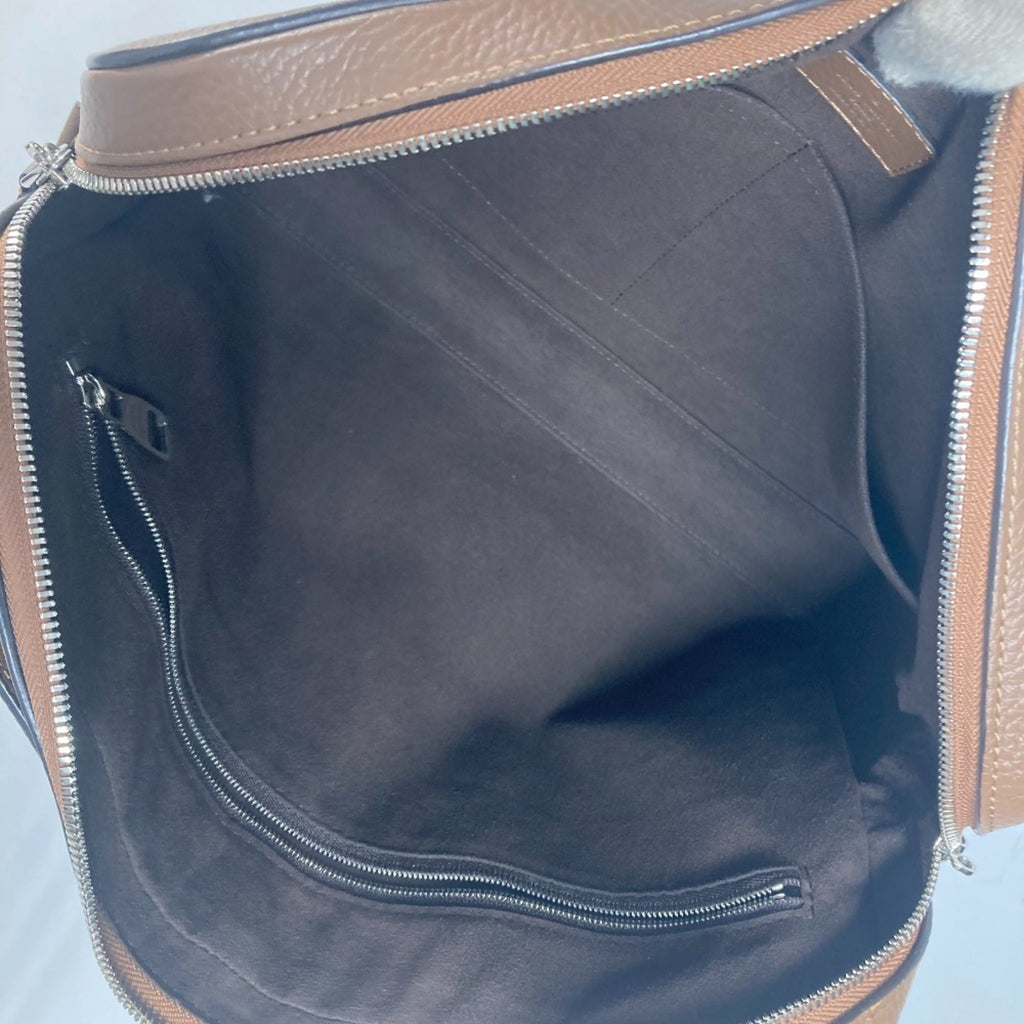 Louis Vuitton Brown Leather Briefcase Handbag Tote Bag