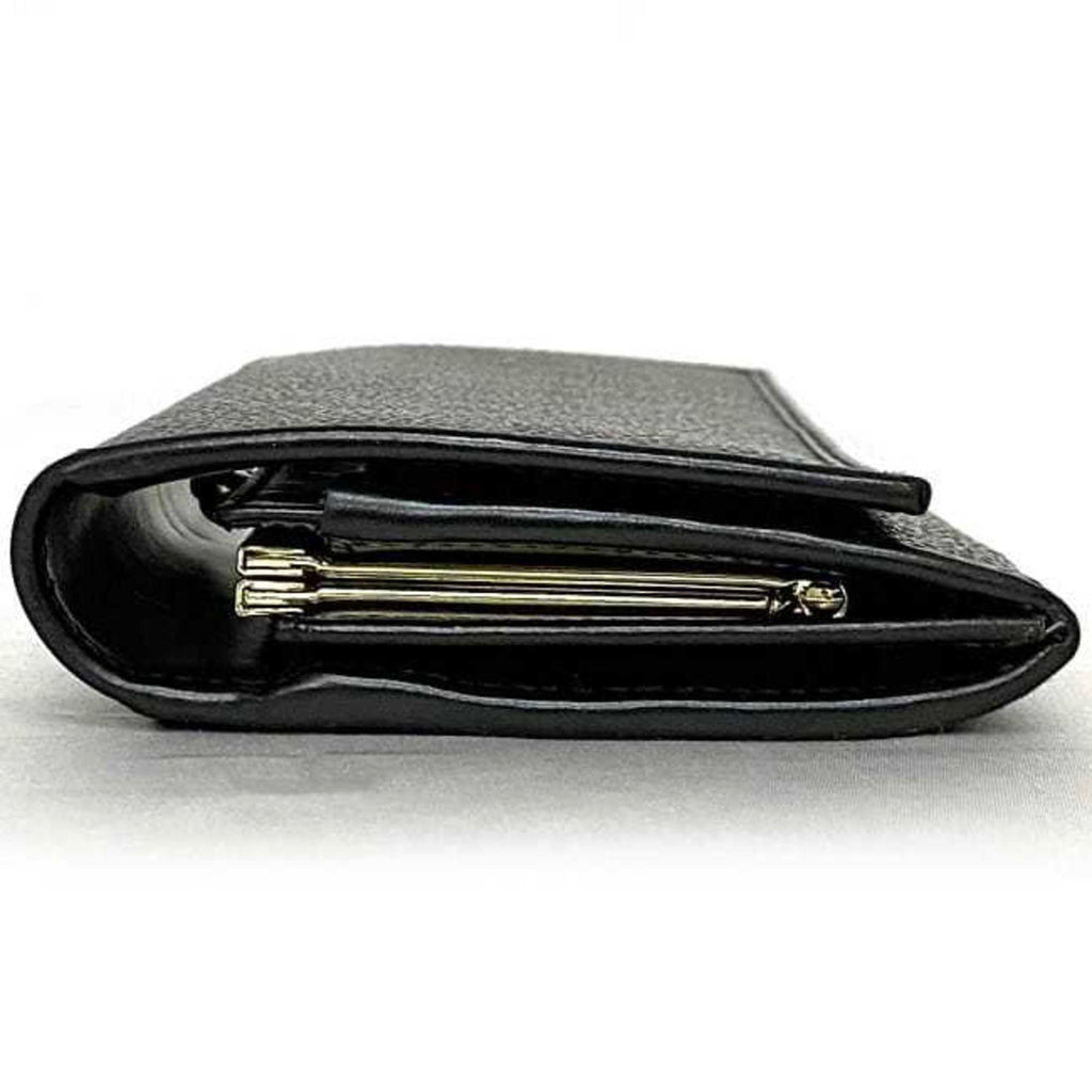 Celine Black Brown Pvc Leather Long Wallet (Bi-Fold)