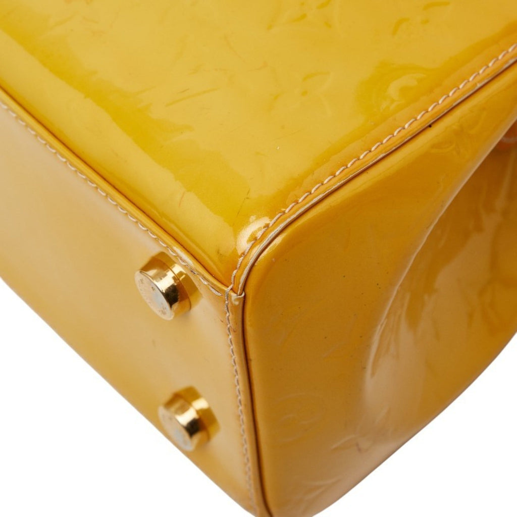 Louis Vuitton Citrin Yellow Monogram Vernis Handbag Shoulder Bag