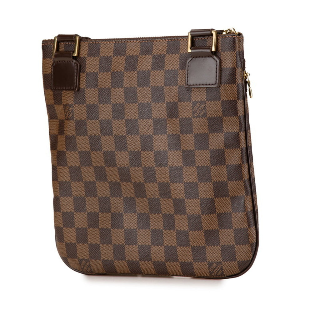 Louis Vuitton Damier Brown Damier Canvas Pvc Leather Pochette Shoulder Bag