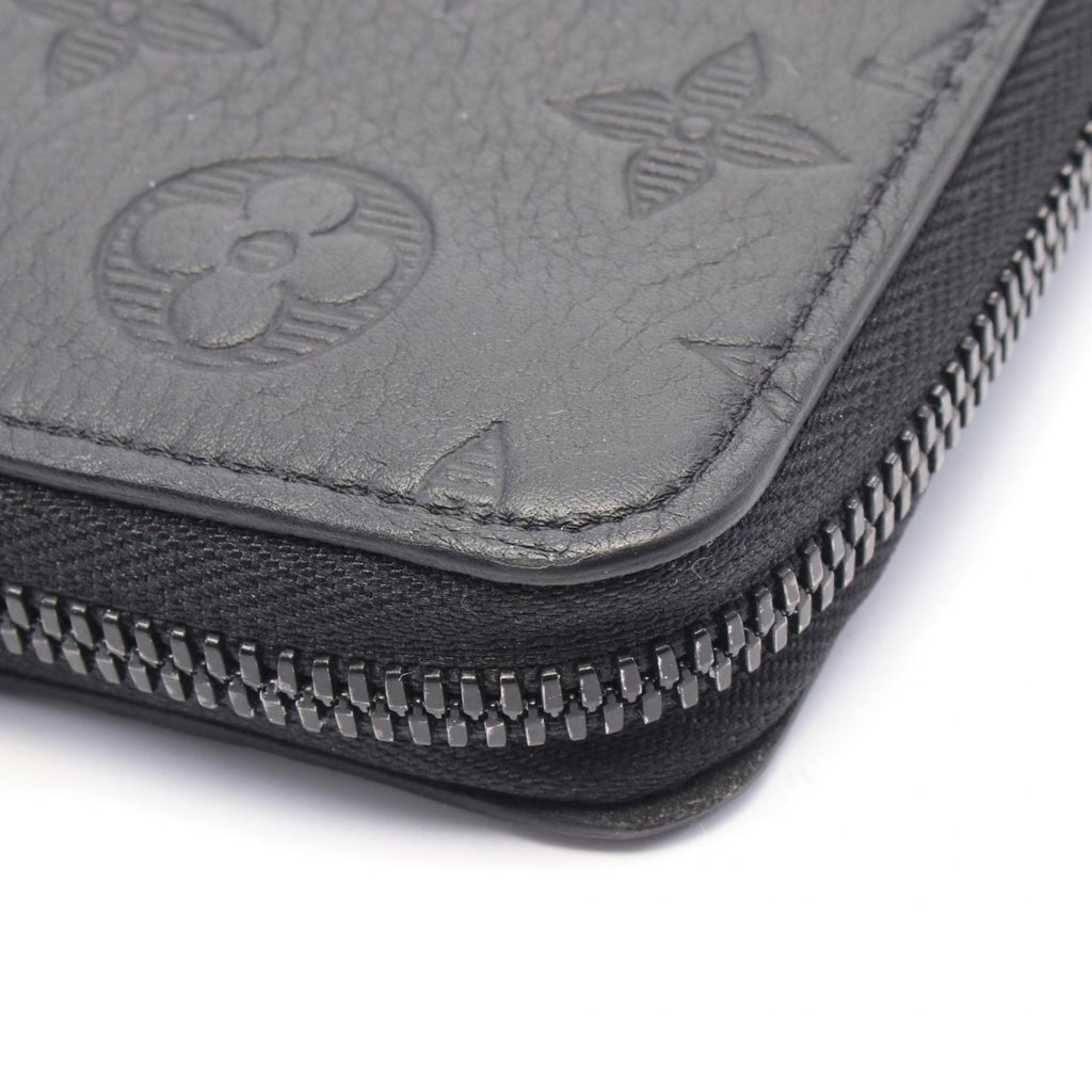 Louis Vuitton Black Monogram Shadow Leather Long Wallet