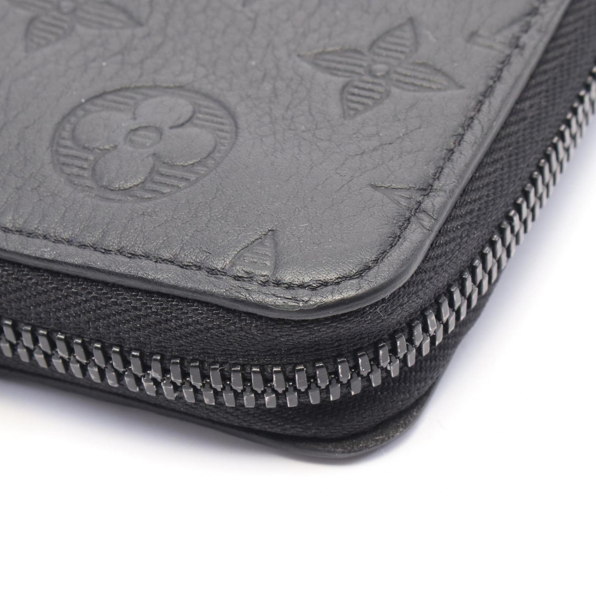 Louis Vuitton Black Monogram Shadow Leather Long Wallet