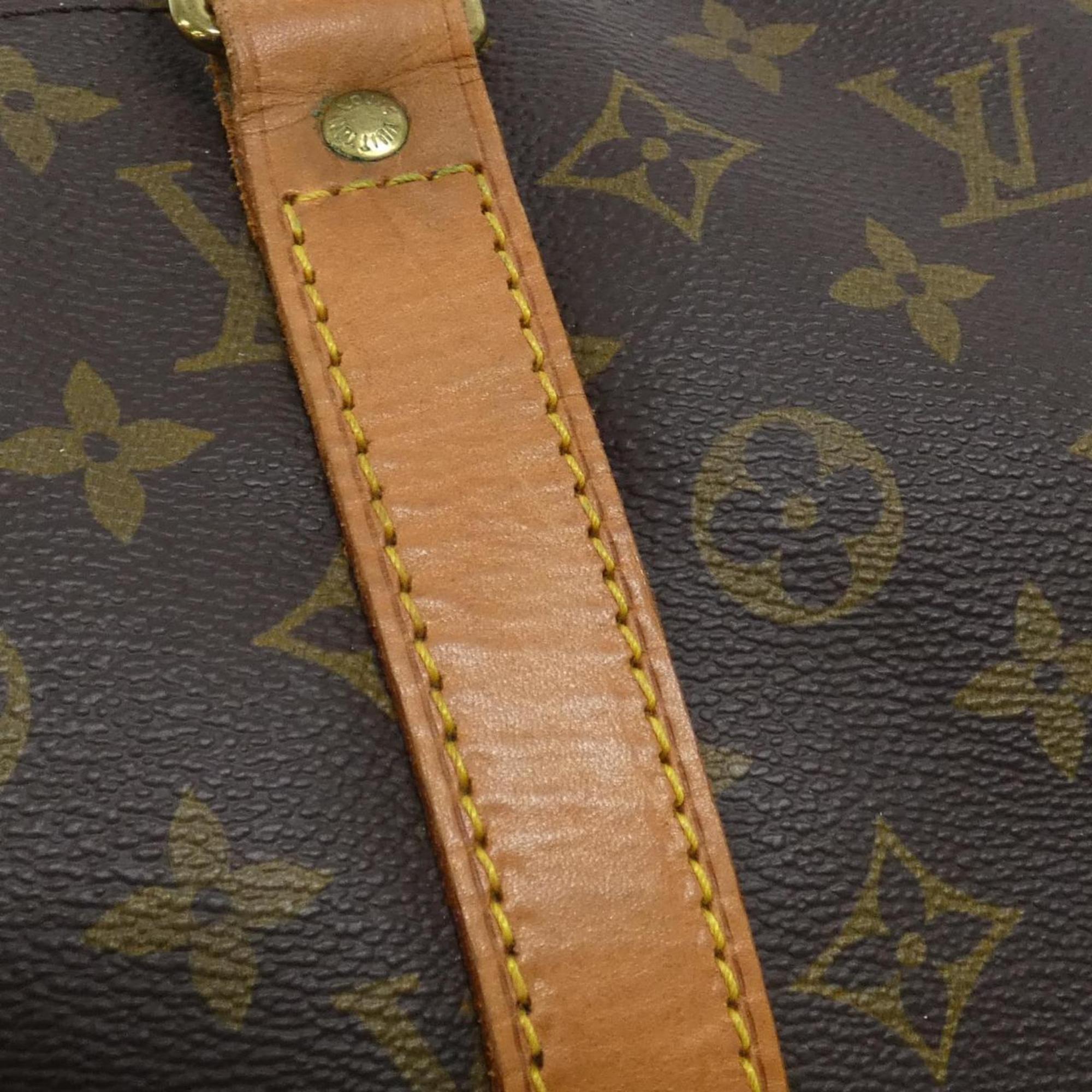 Louis Vuitton Marron Coated Canvas Boston Bag