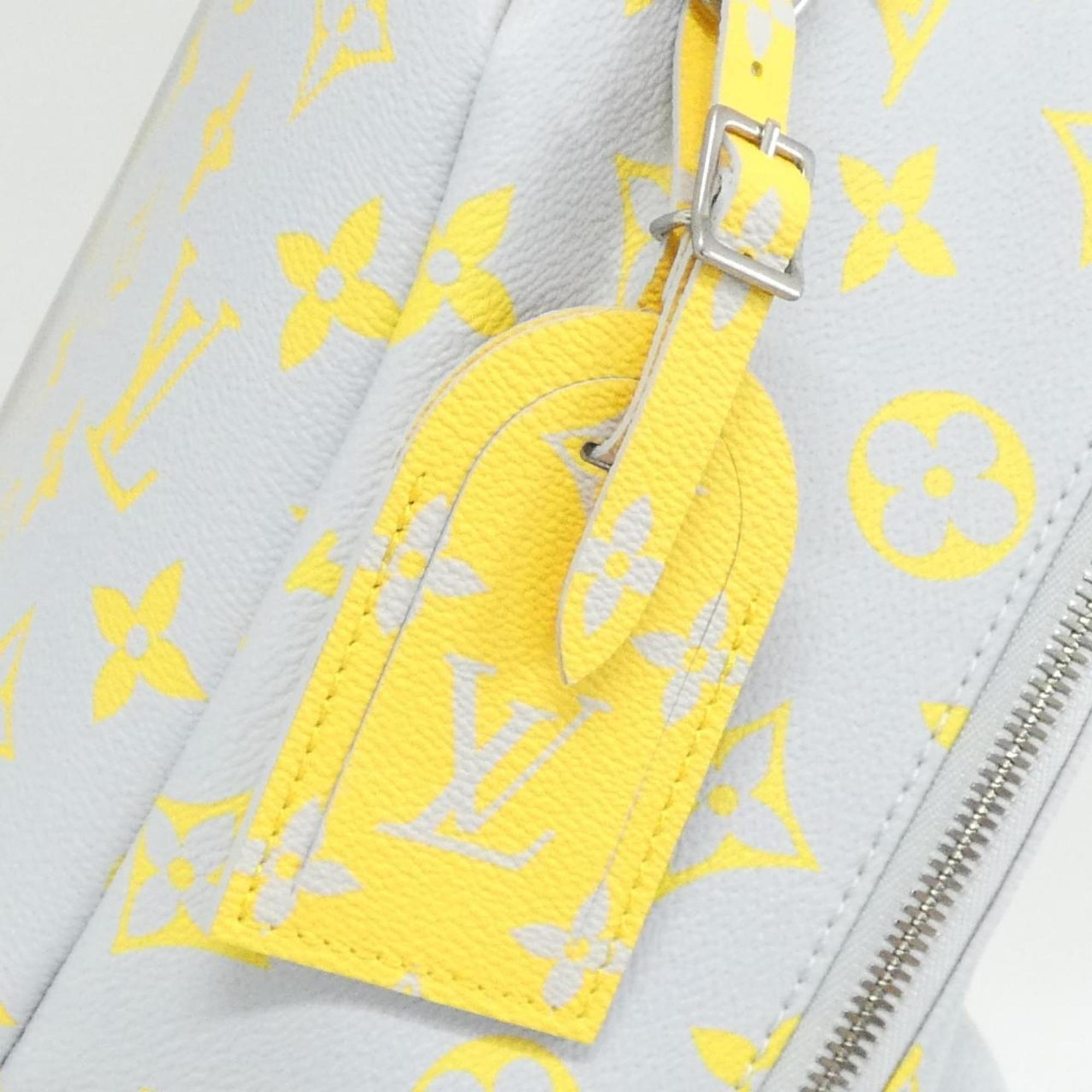 Louis Vuitton Gray Jaune Coated Canvas Backpack