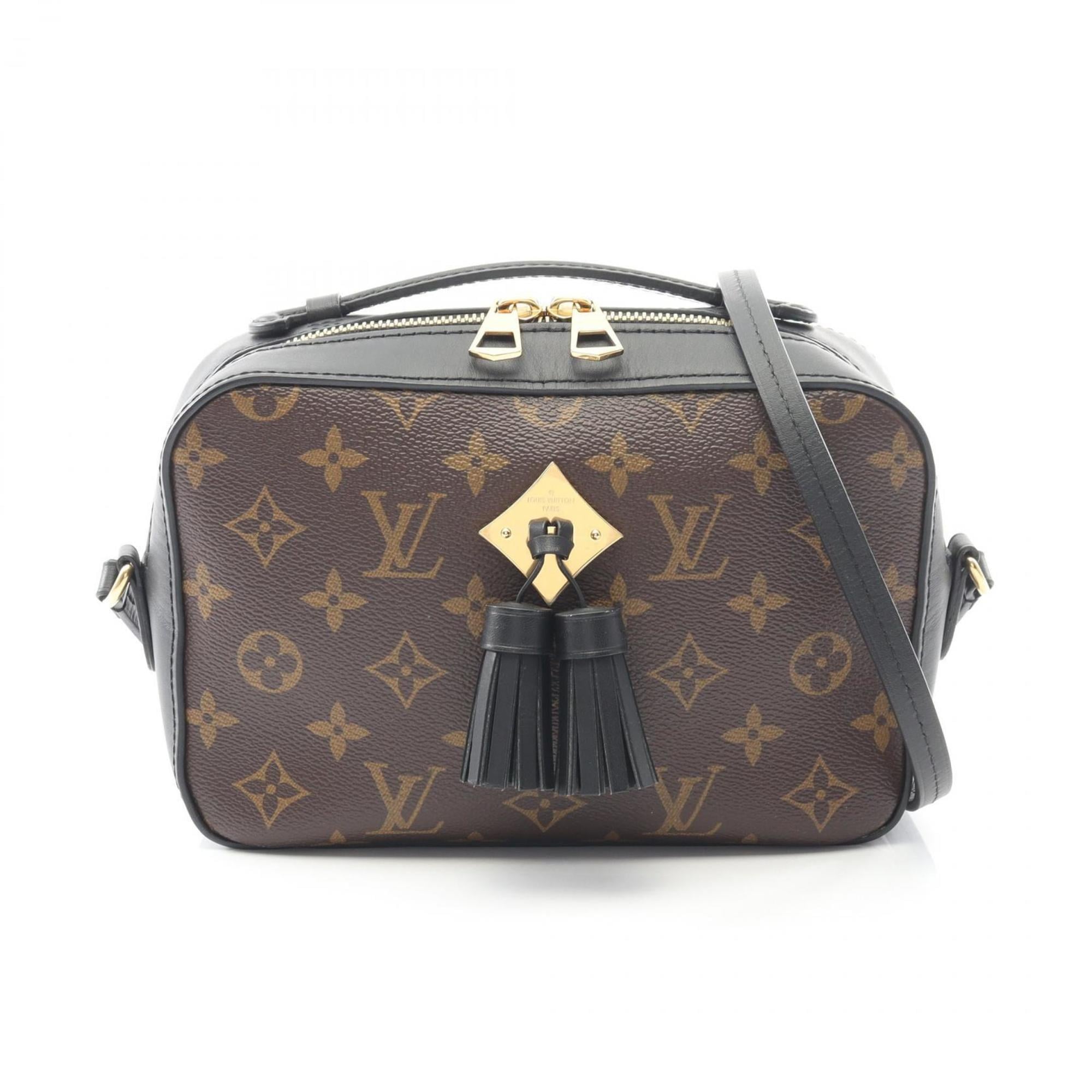 Louis Vuitton Black Brown Noir Coated Canvas Leather Shoulder Bag