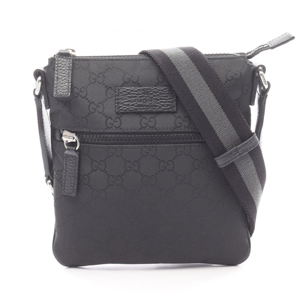 Gucci Black Nylon Leather Shoulder Bag (Pre-Owned)