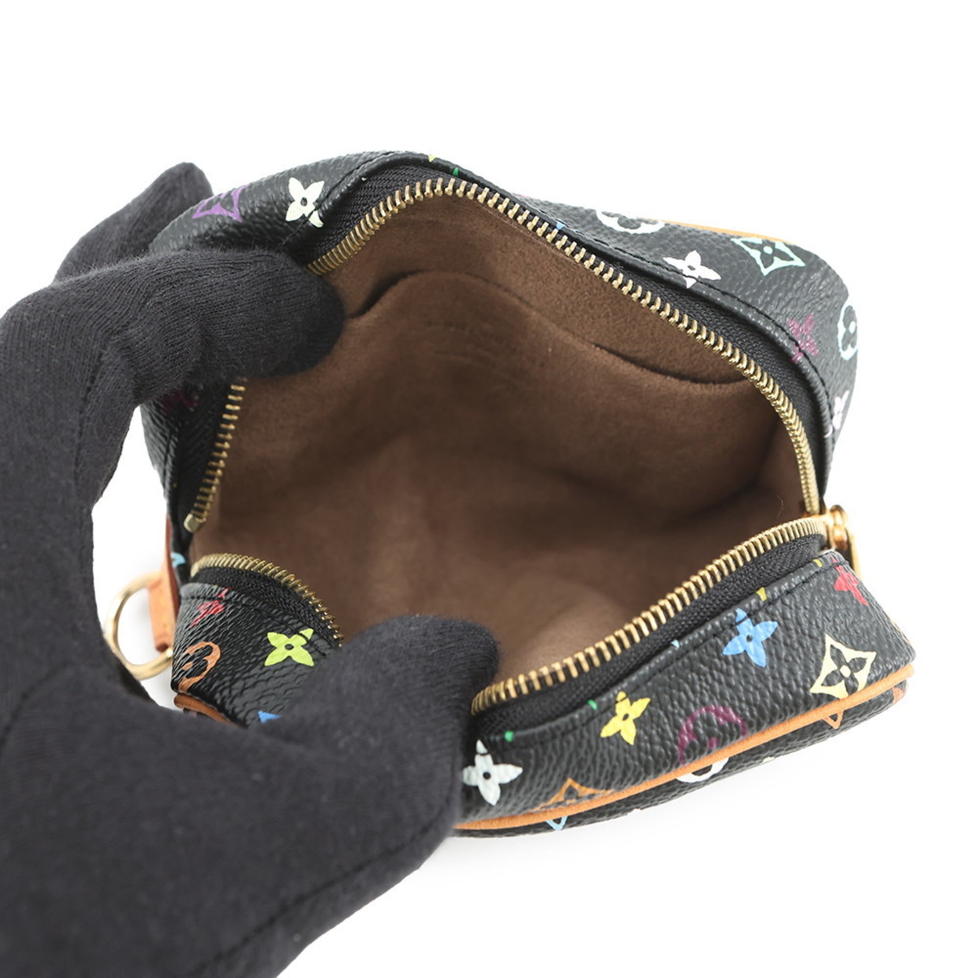 Louis Vuitton Brown Noir Monogram Multicolore Pouch