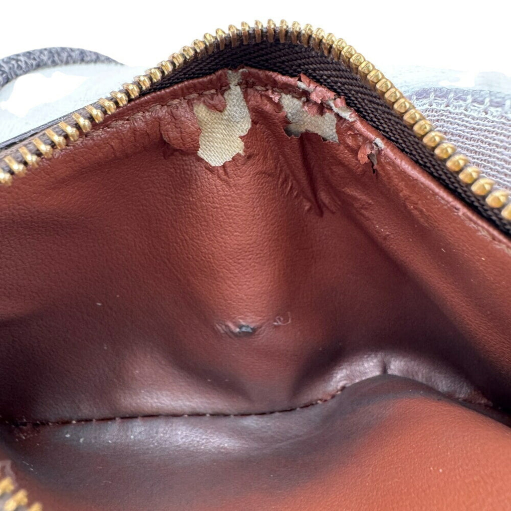 Louis Vuitton Gold Brown Leather Wallet (Tri-Fold)