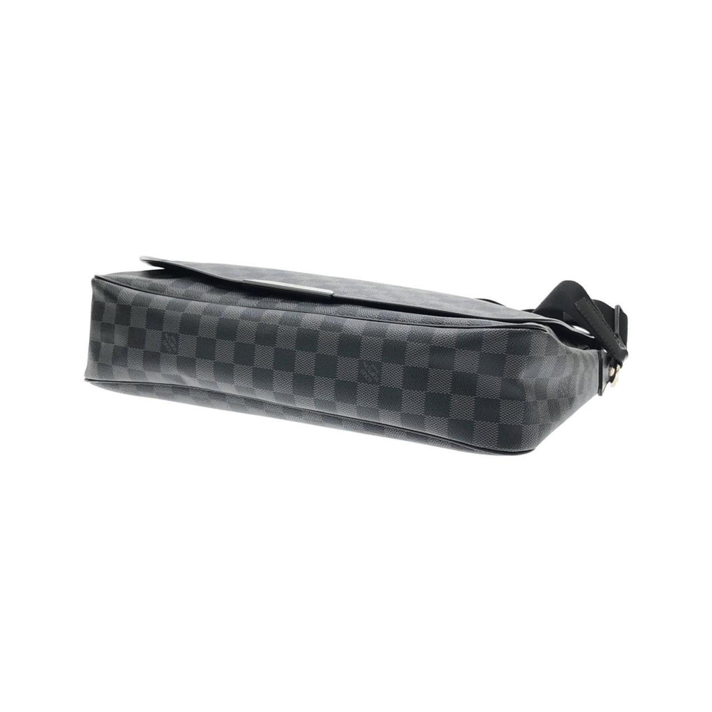 Louis Vuitton Dark Gray Graphite Gray Coated Canvas Shoulder Bag