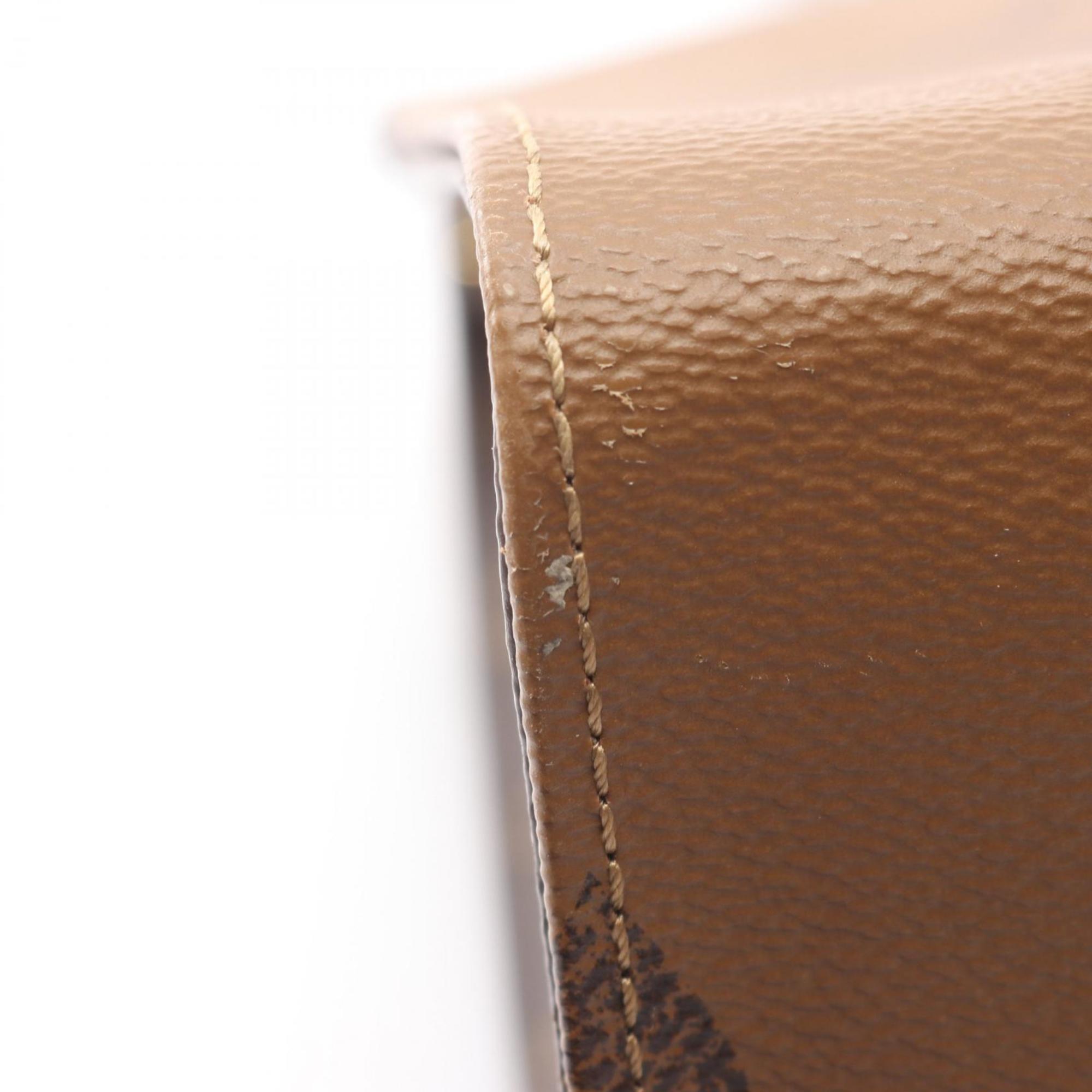 Louis Vuitton Brown Coated Canvas Leather Shoulder Bag