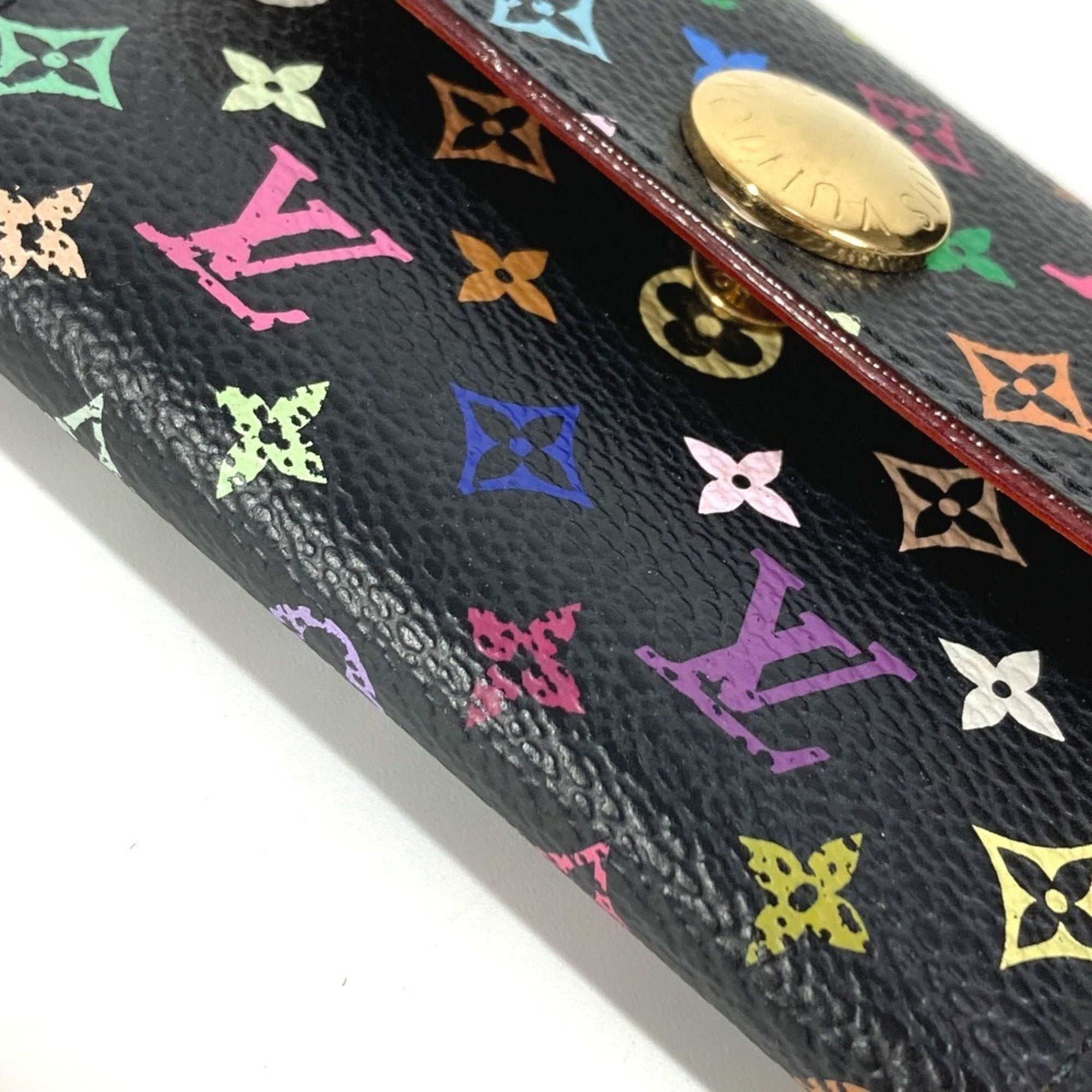Louis Vuitton Black Noir Monogram Multicolore Coin Purse/Coin Case