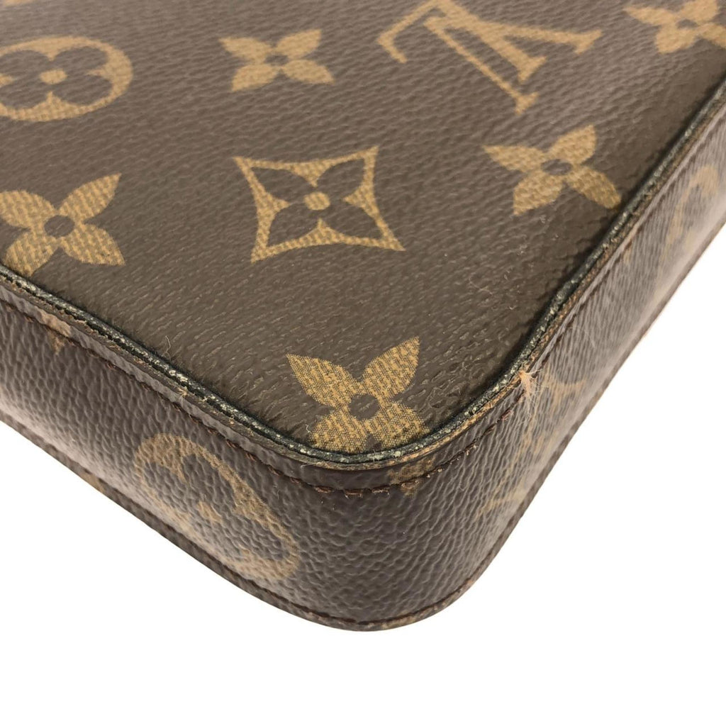 Louis Vuitton Monogram Marron Coated Canvas Pochette Shoulder Bag