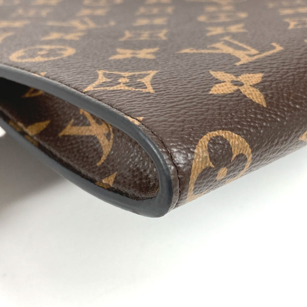 Louis Vuitton Brown Monogram Clutch Bag Pochette Pouch