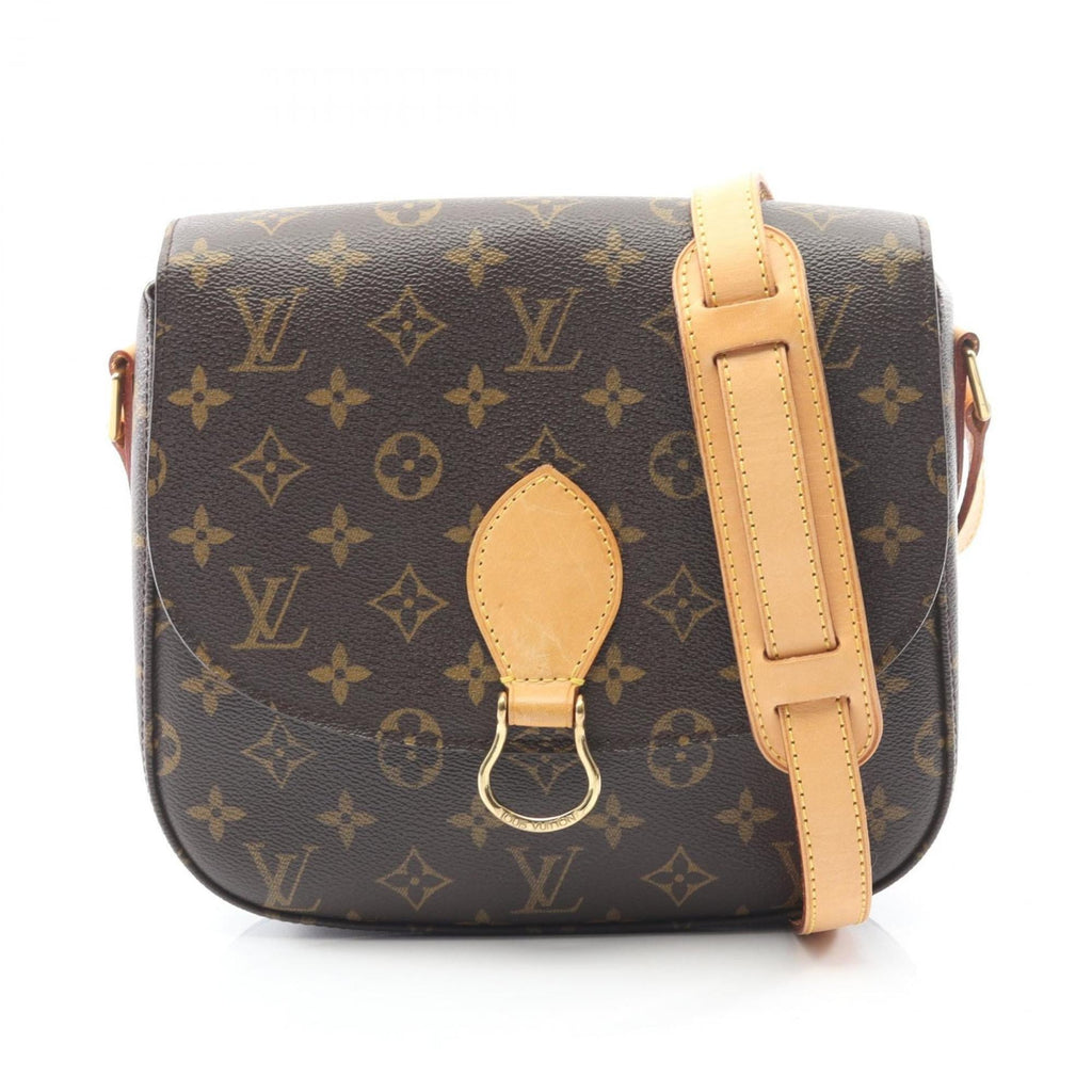 Louis Vuitton Brown Coated Canvas Leather Shoulder Bag