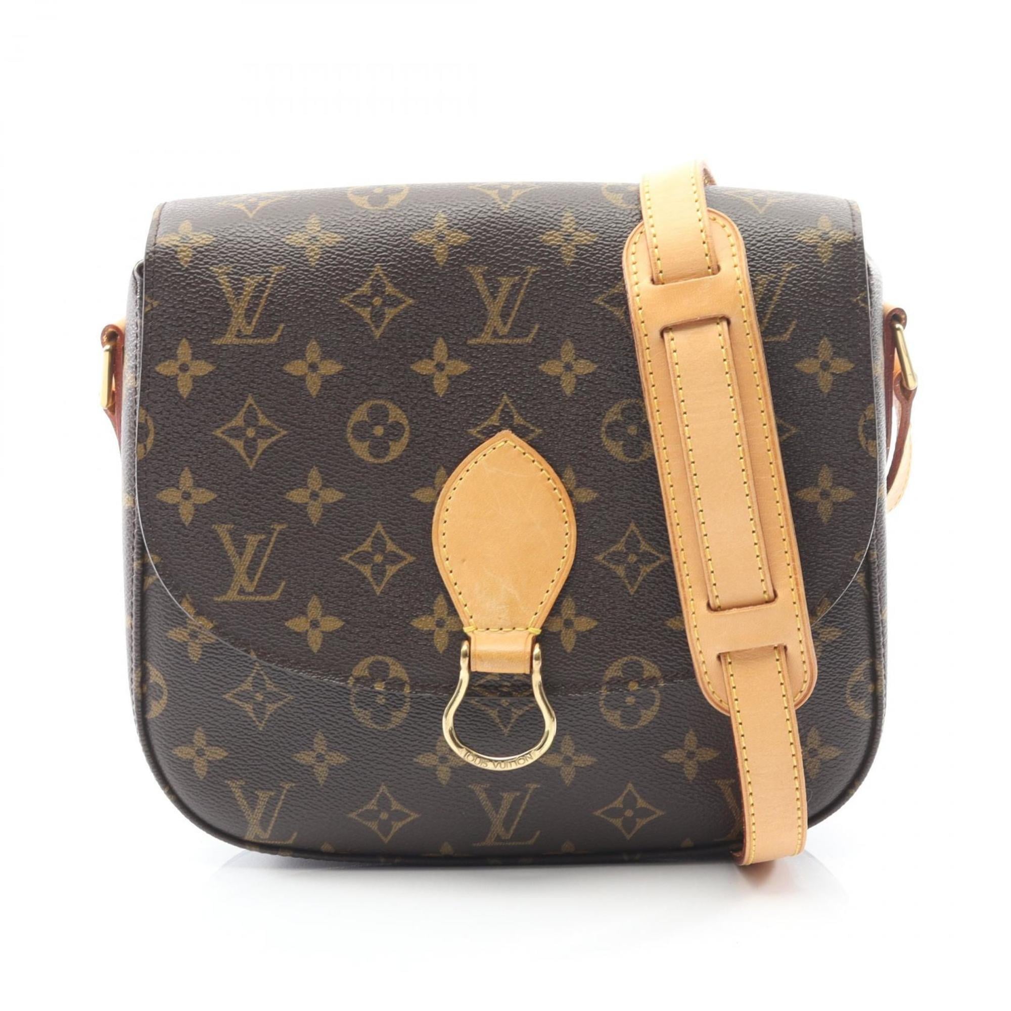 Louis Vuitton Brown Coated Canvas Leather Shoulder Bag