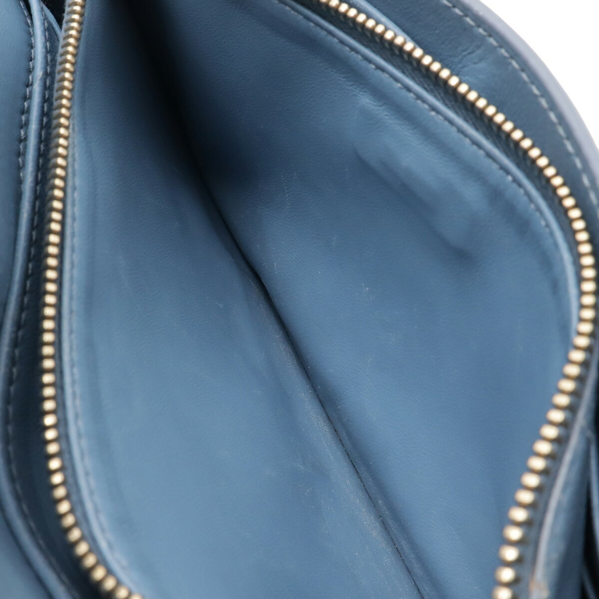 Prada Saffiano Blue Light Blue Saffiano Leather Chain/Shoulder Wallet