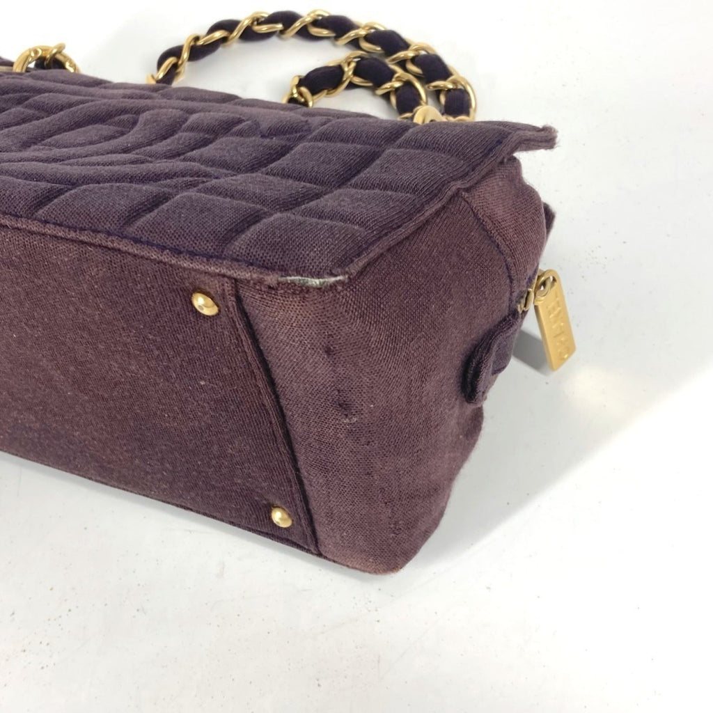 Chanel Purple Jersey Shoulder Bag