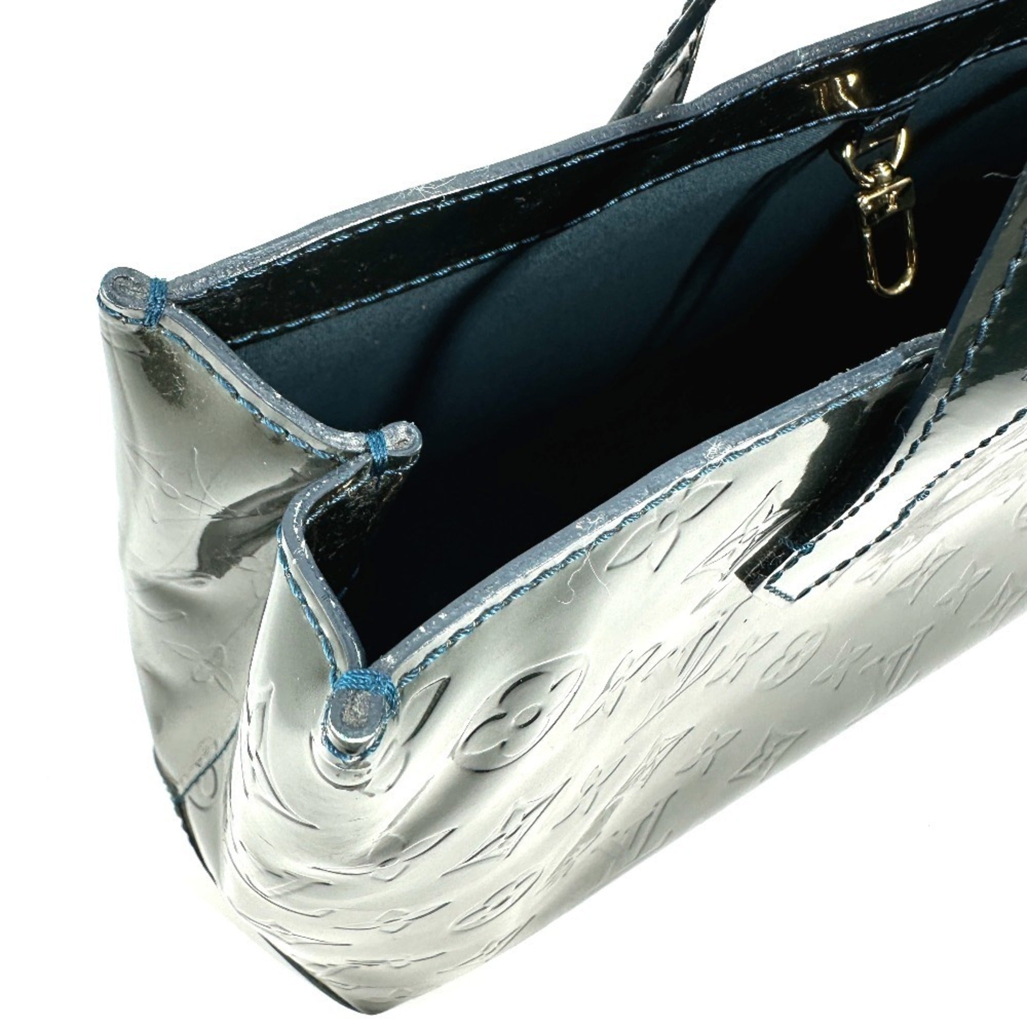 Louis Vuitton Monogram Vernis Blue Nuit Green Monogram Vernis Handbag Tote Bag