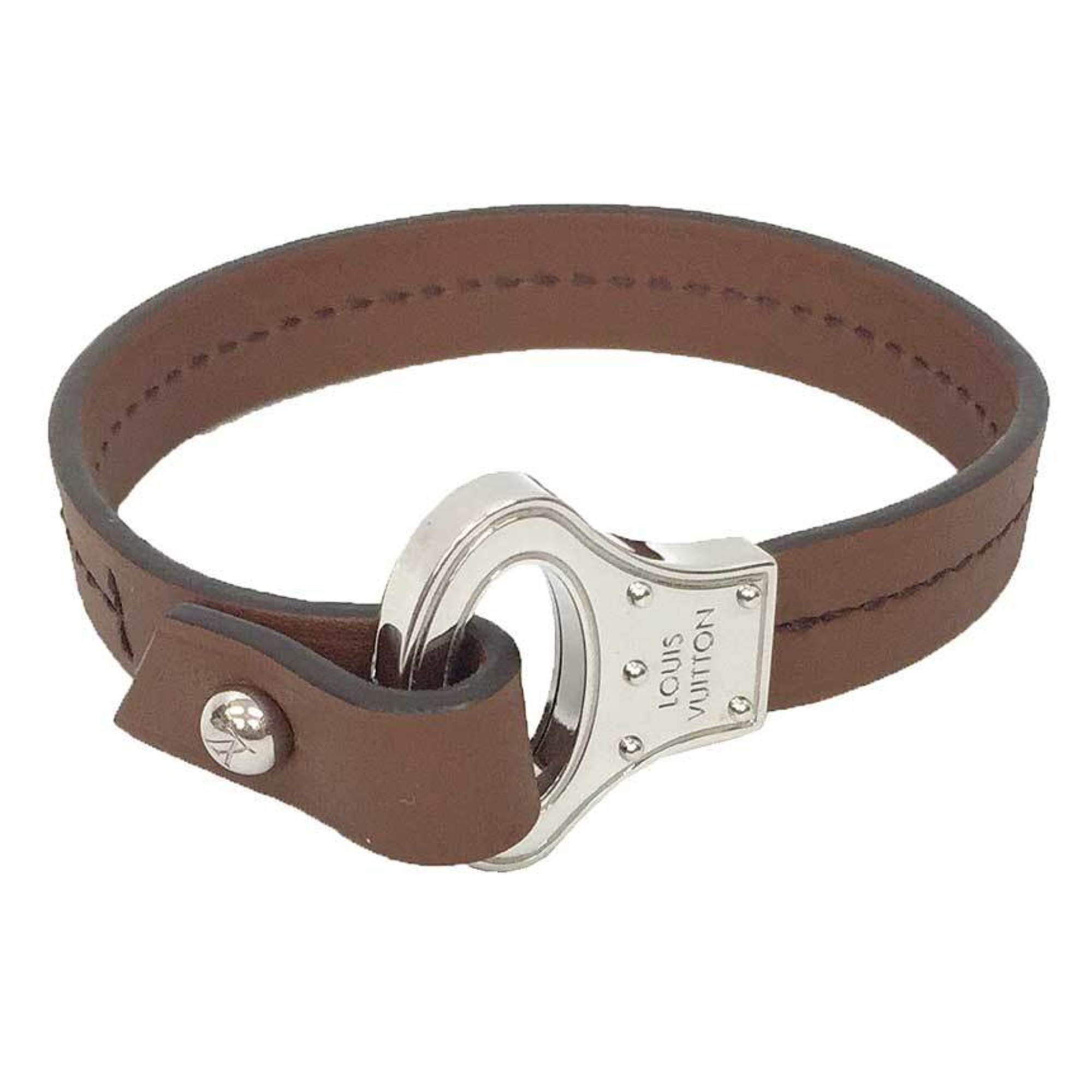 Louis Vuitton Brown Leather Charm Bracelet