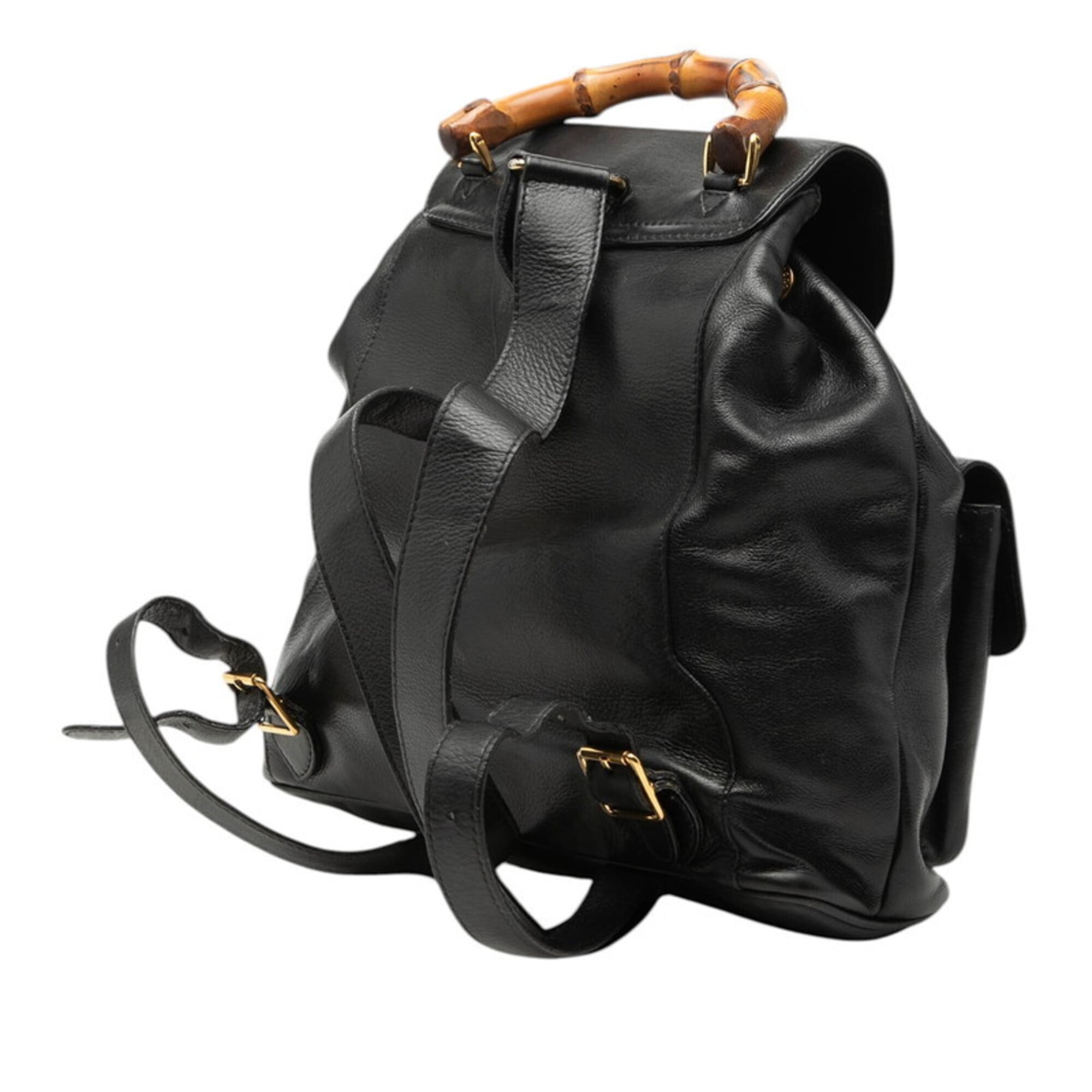 Gucci Black Leather Backpack (Pre-Owned)
