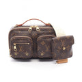 Louis Vuitton Brown Monogram Coated Canvas Leather Handbag