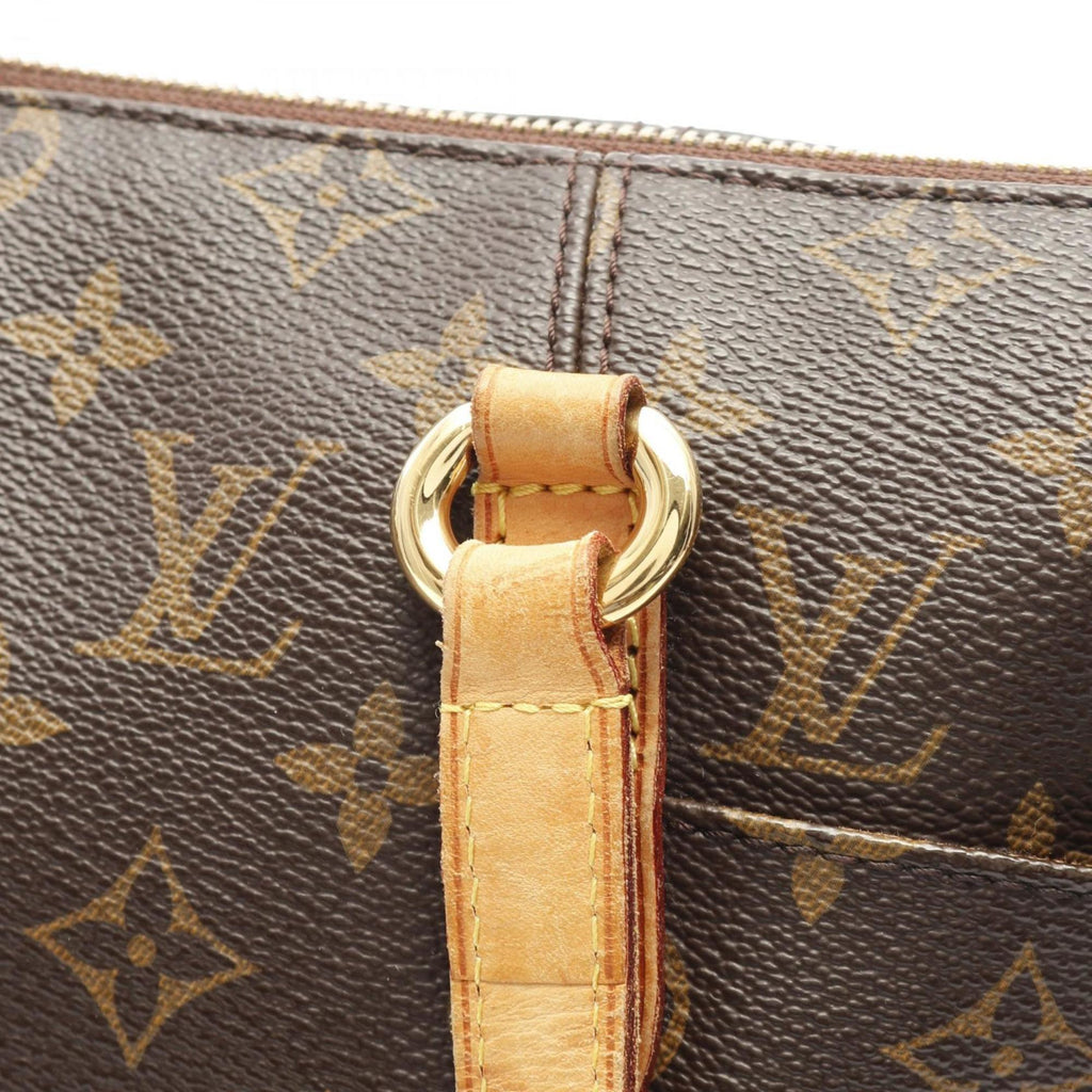 Louis Vuitton Brown Monogram Pvc Coated Canvas Leather Tote Bag