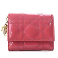 Christian Dior Pink Patent Leather Wallet (Tri-Fold) (Pre-Owned)