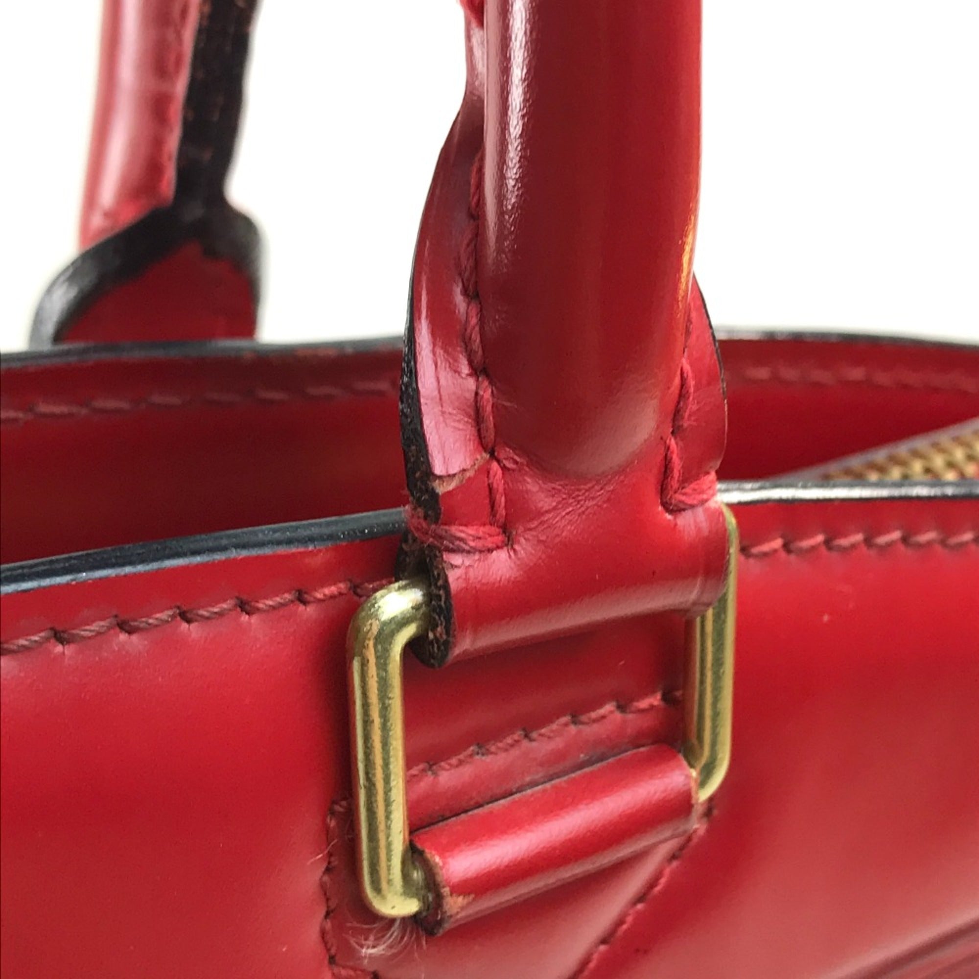 Louis Vuitton Red Leather Handbag