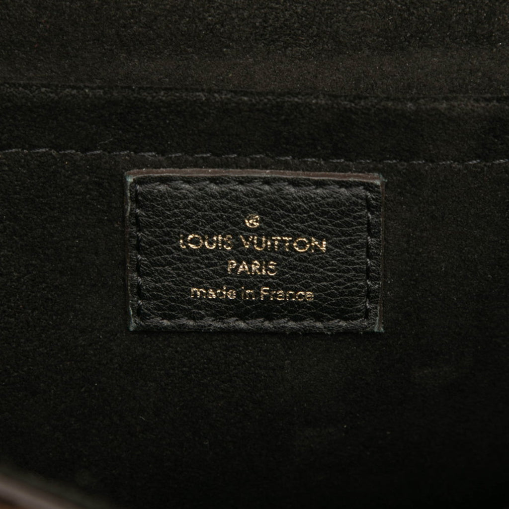 Louis Vuitton Black Brown Pvc Leather Handbag Shoulder Bag