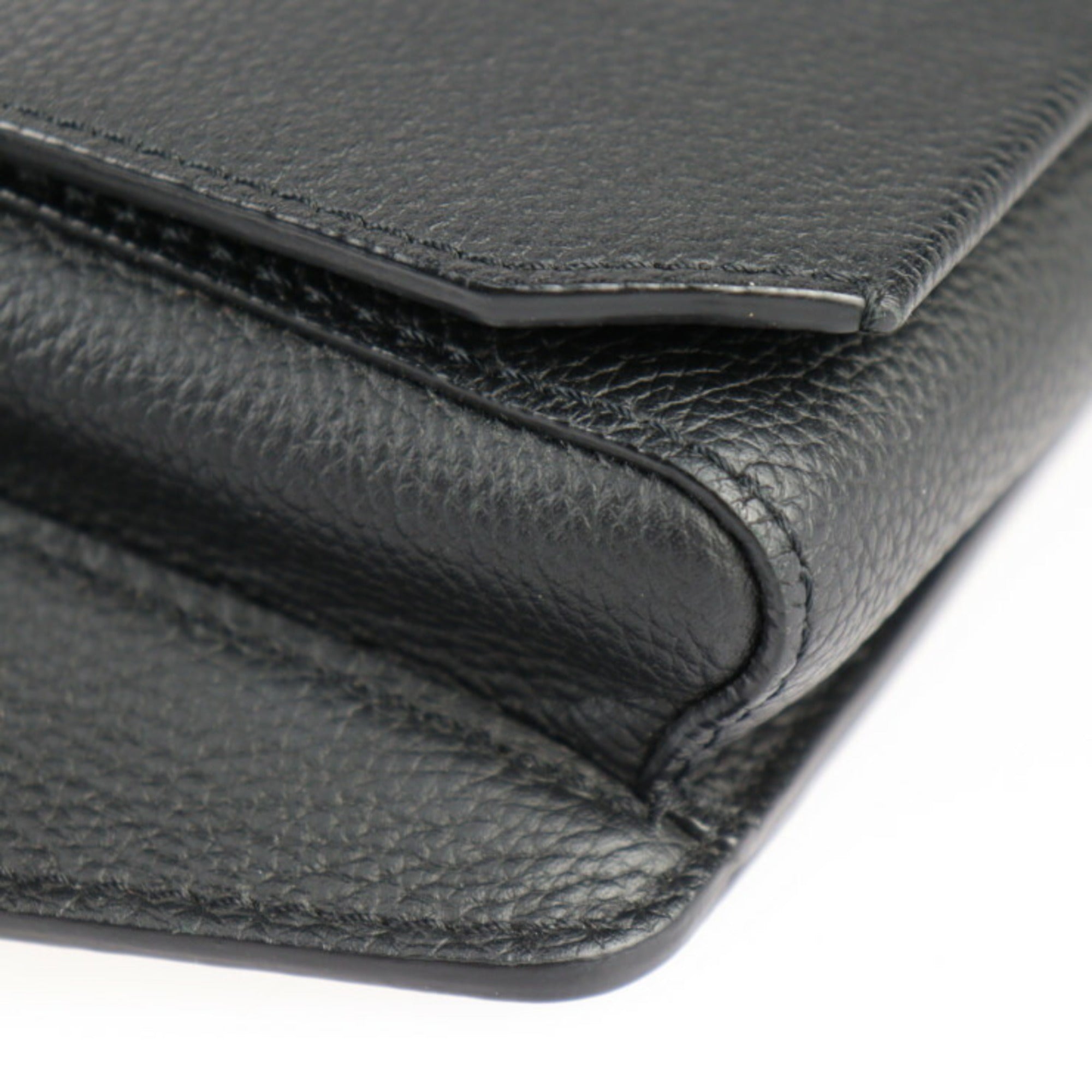 Louis Vuitton Black Noir Leather Pouch Sling Bag