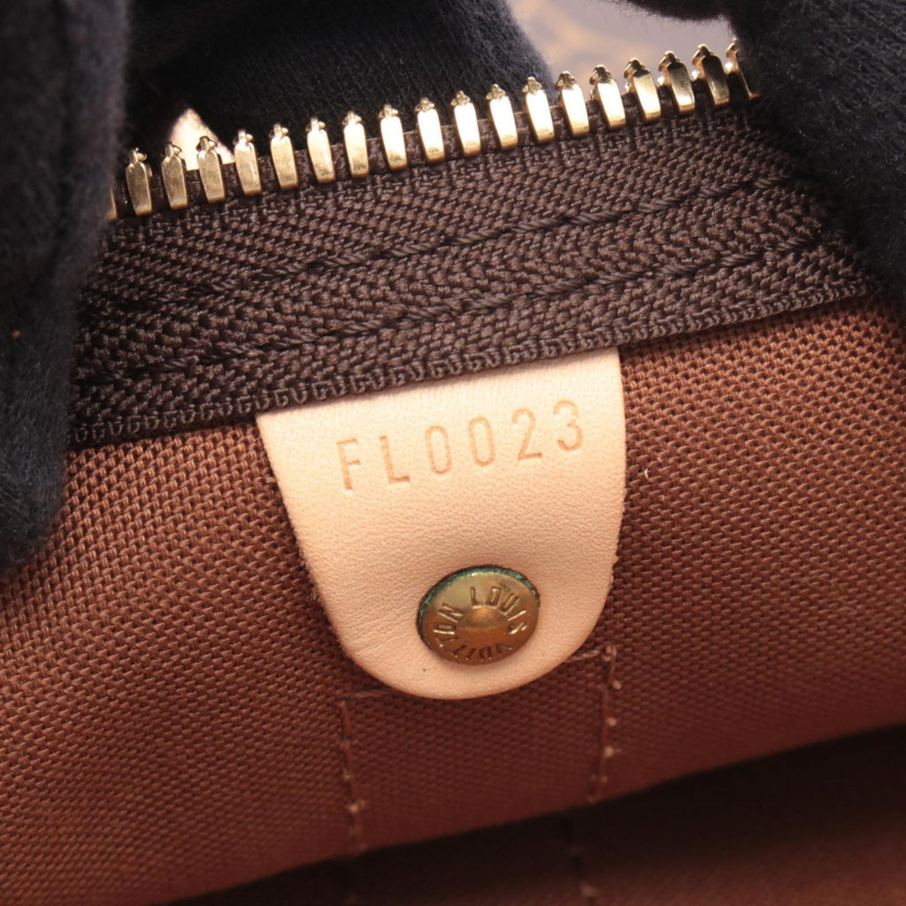 Louis Vuitton Brown Coated Canvas Leather Boston Bag Handbag