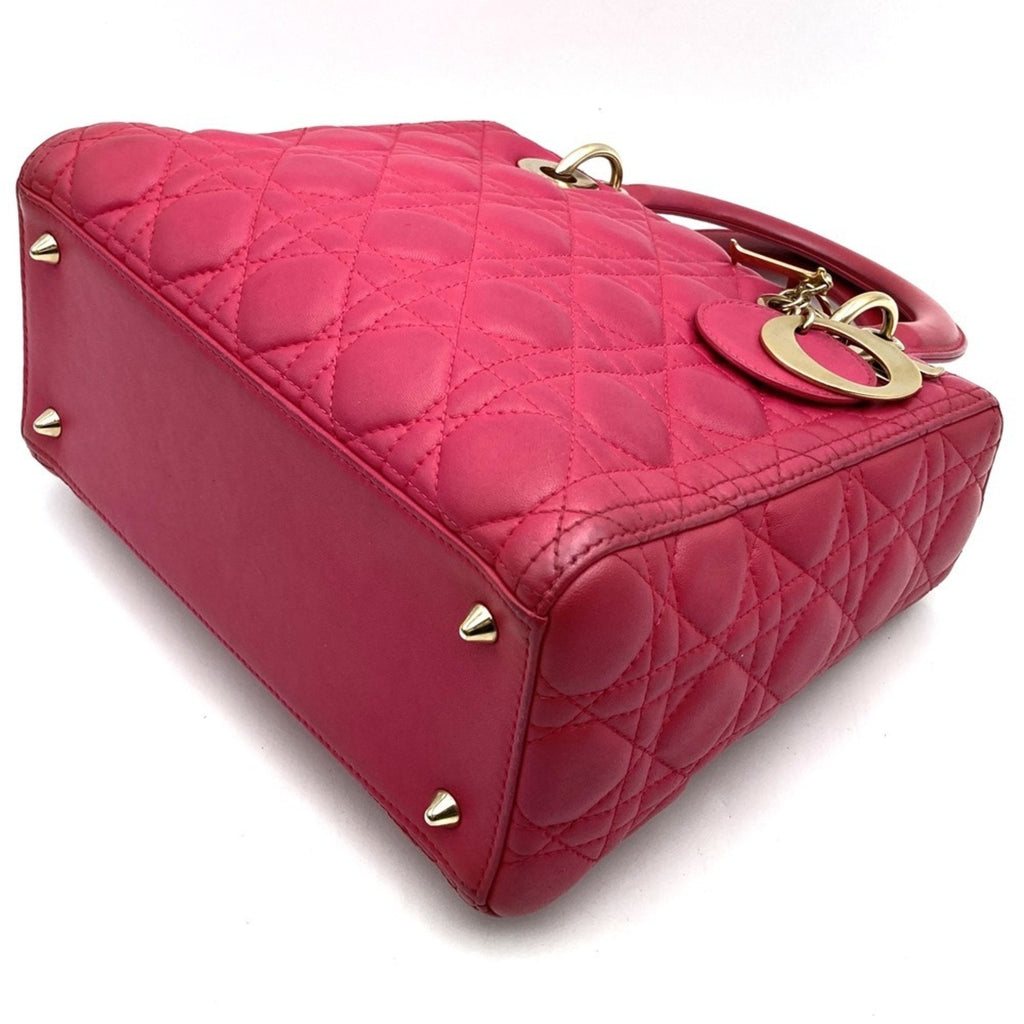 Christian Dior Pink Leather Handbag Shoulder Bag (Pre-Owned)