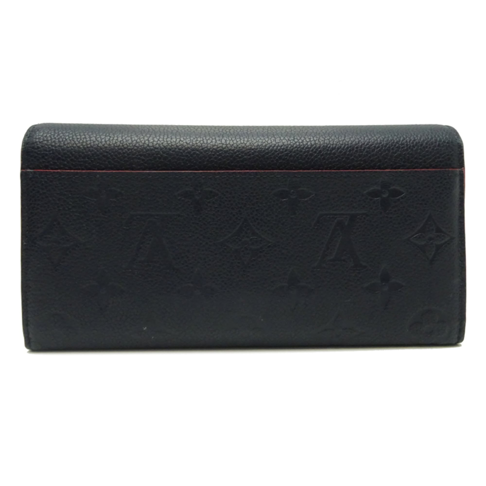 Louis Vuitton Marine Rouge Navy Red Color Monogram Empreinte Long Wallet