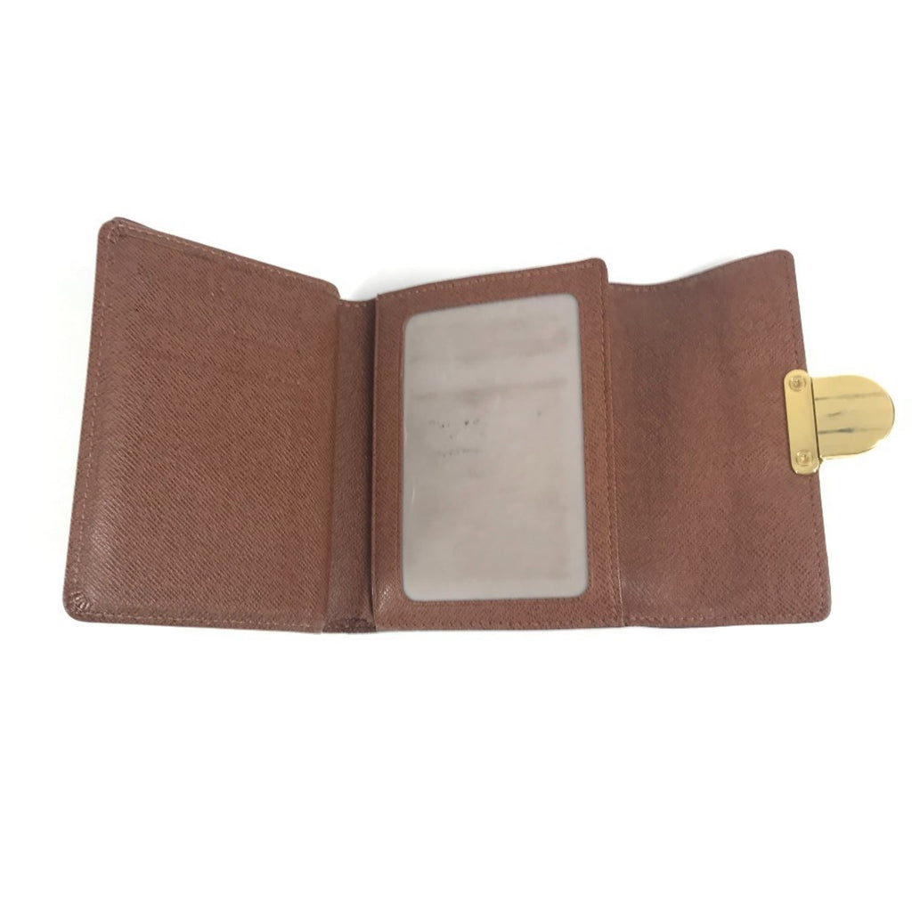 Louis Vuitton Monogram Brown Galle Monogram Monogram Long Bill Wallet (Tri-Fold)