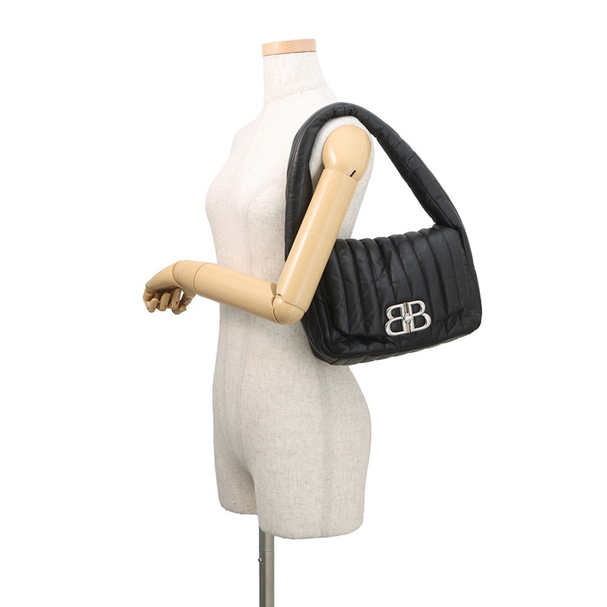 Balenciaga Black Leather Handbag Shoulder