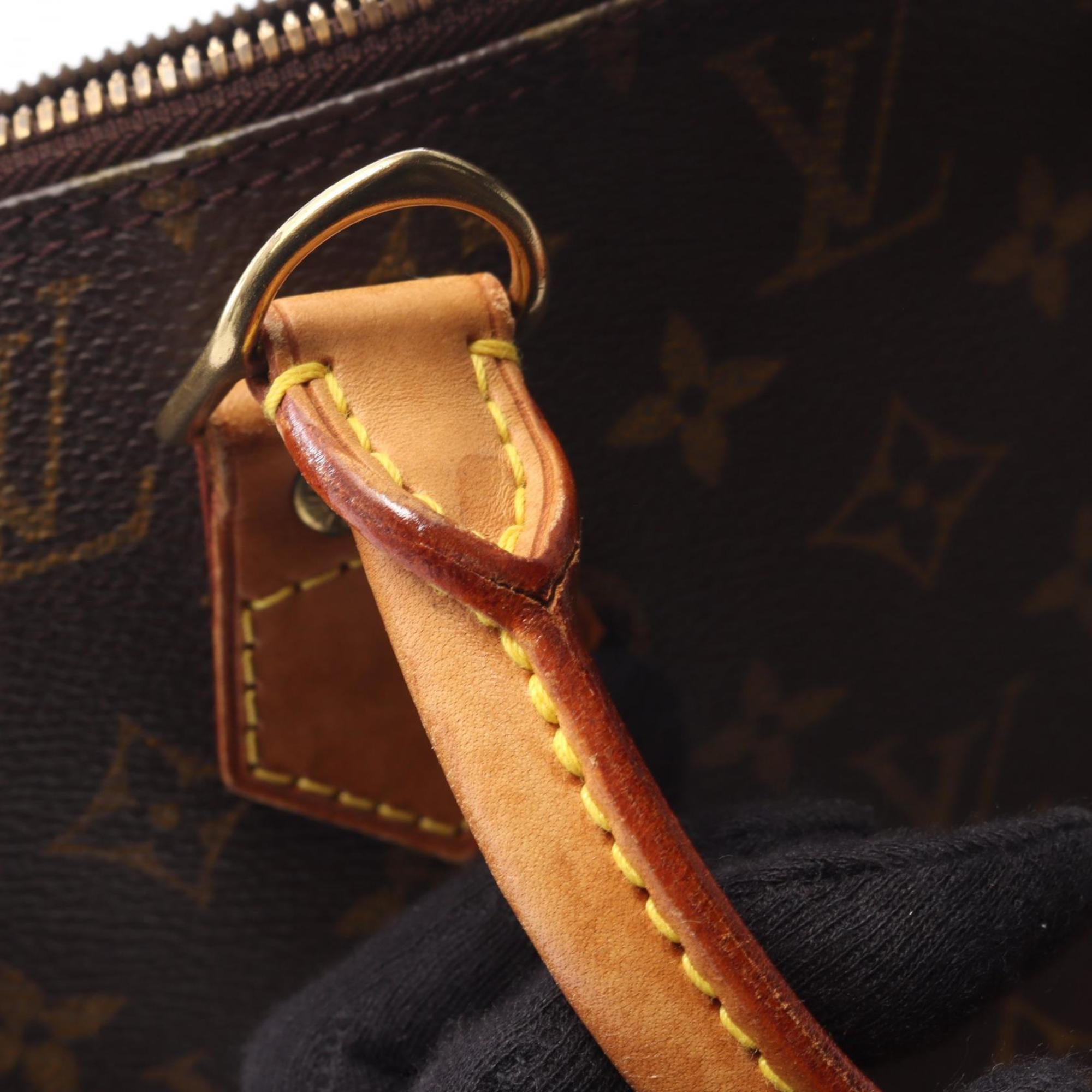 Louis Vuitton Brown Coated Canvas Leather Monogram Handbag