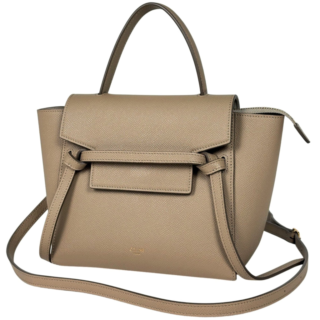 Celine Beige Leather Handbag Shoulder Bag