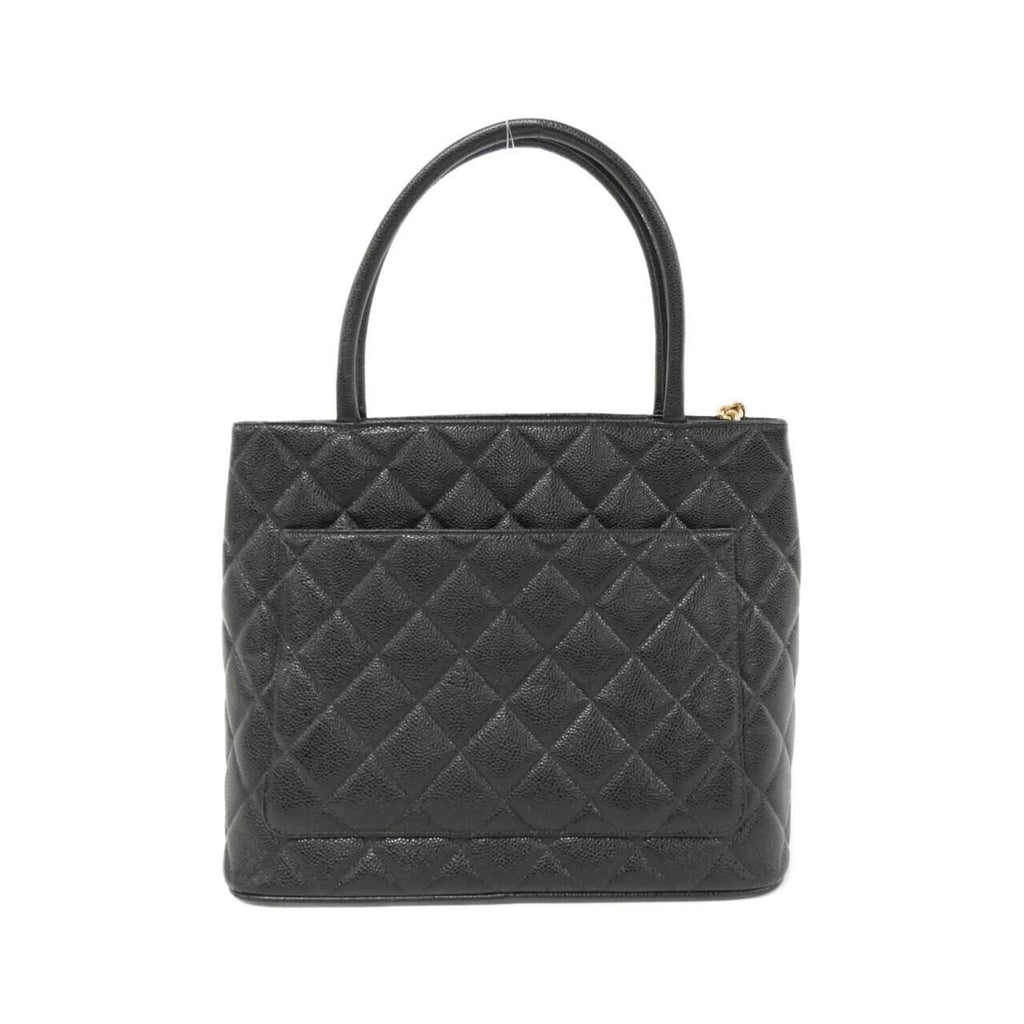 Chanel Black Grained Calfskin Handbag