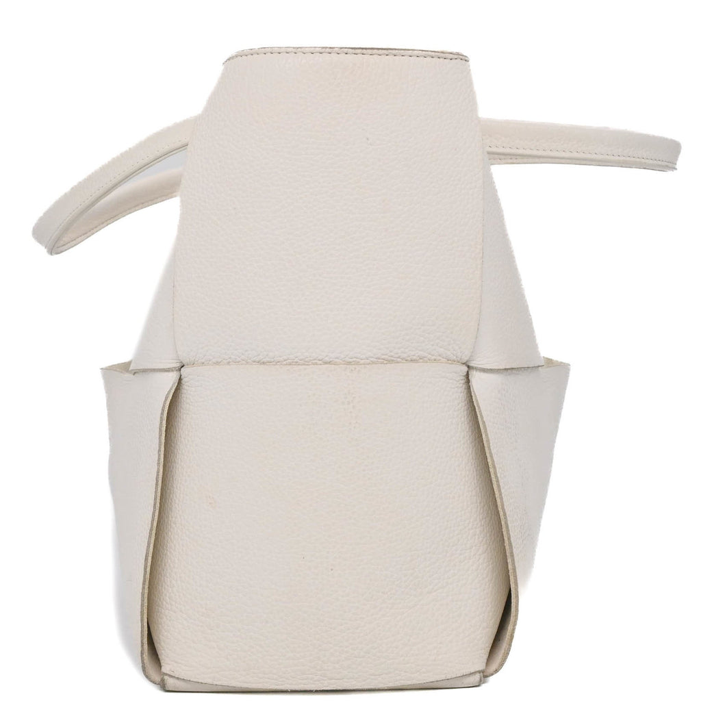 Bottega Veneta White Leather Tote Bag