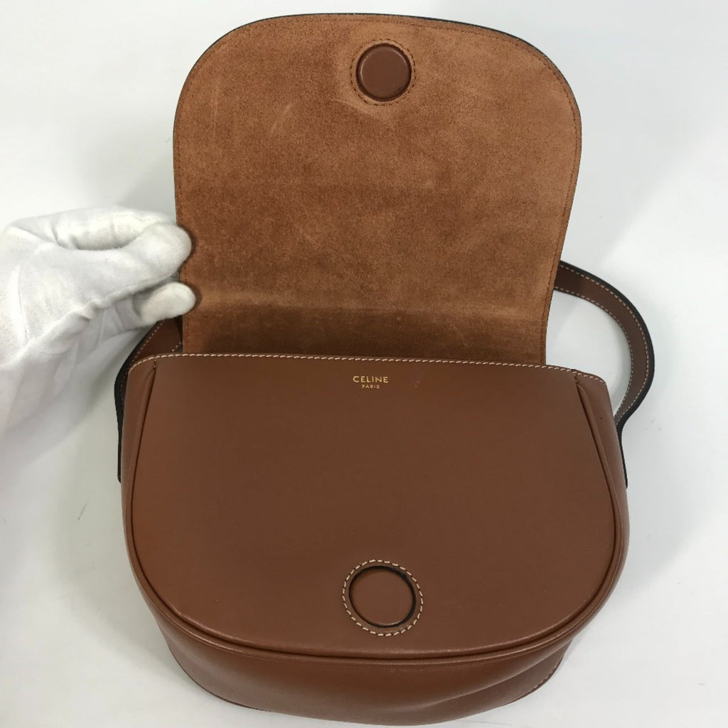 Celine Brown Leather Shoulder Bag