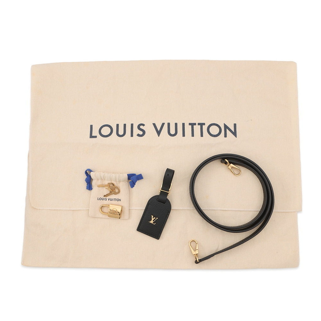 Louis Vuitton Noir Rouge Leather Handbag Shoulder Bag