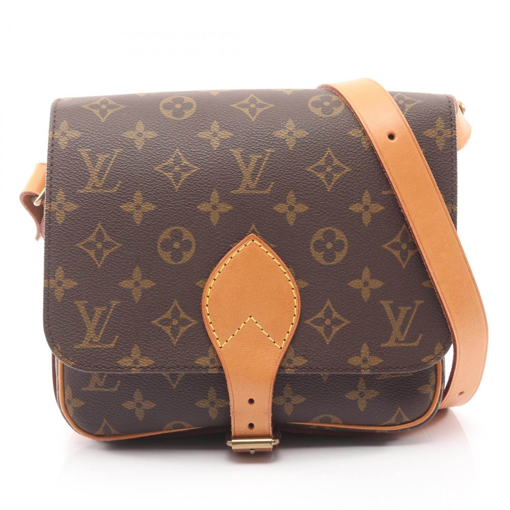 Louis Vuitton Brown Monogram Coated Canvas Leather Shoulder Bag