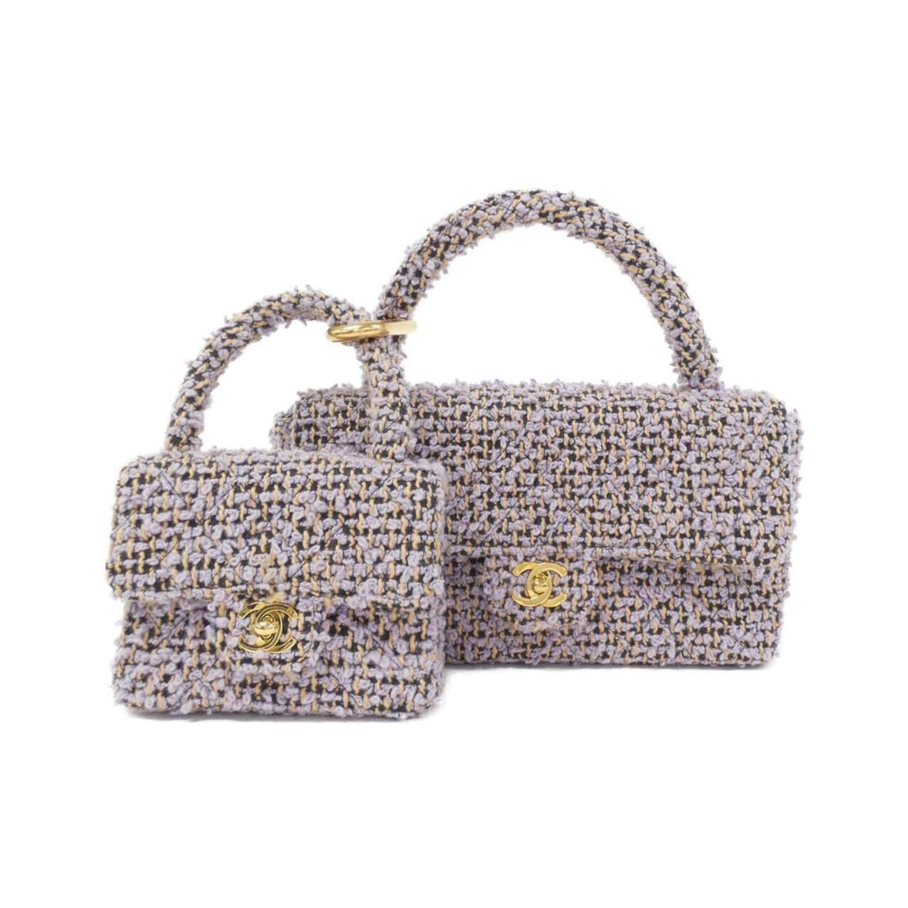 Chanel Light Purple Tweed Handbag