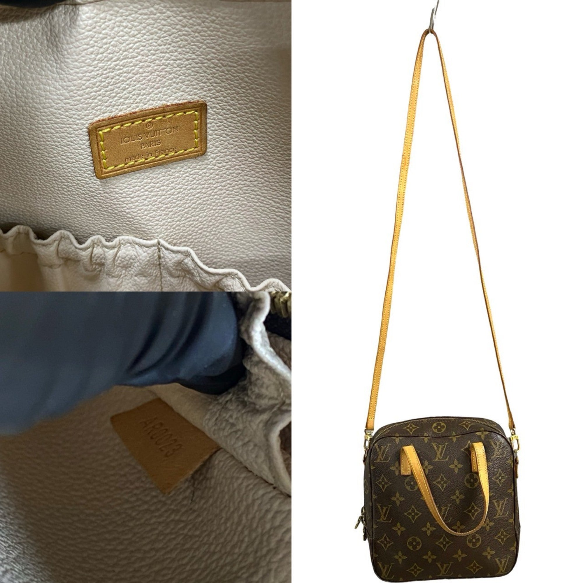 Louis Vuitton Brown Leather Pvc Shoulder Bag