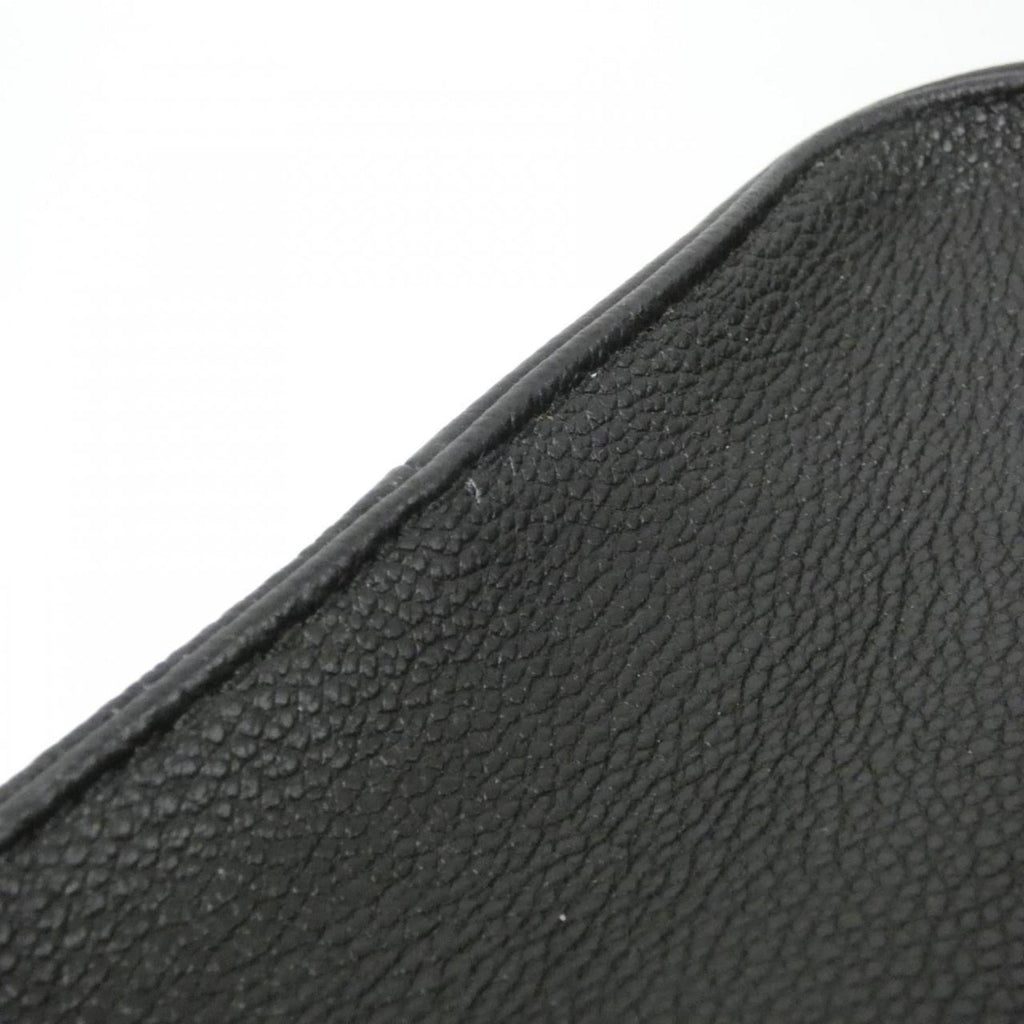 Louis Vuitton Beige Black Leather Handbag