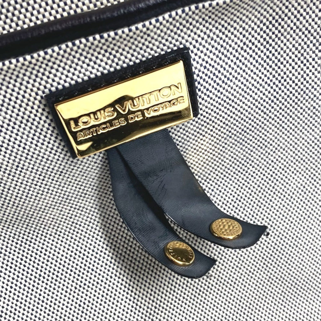 Louis Vuitton Black Galle Yellow Leather Canvas Boston Bag Shoulder Bag Tote Bag