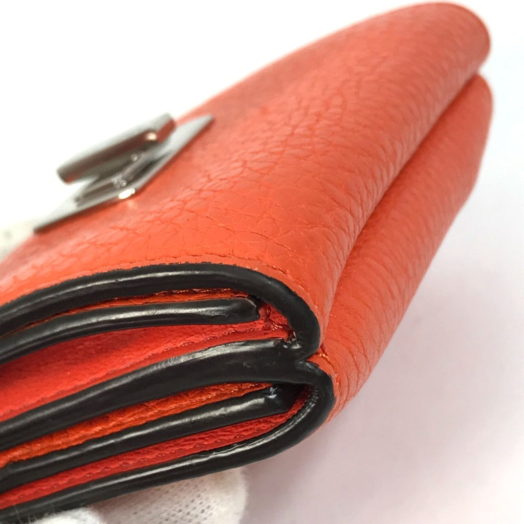 Fendi Orange Leather Wallet (Tri-Fold)